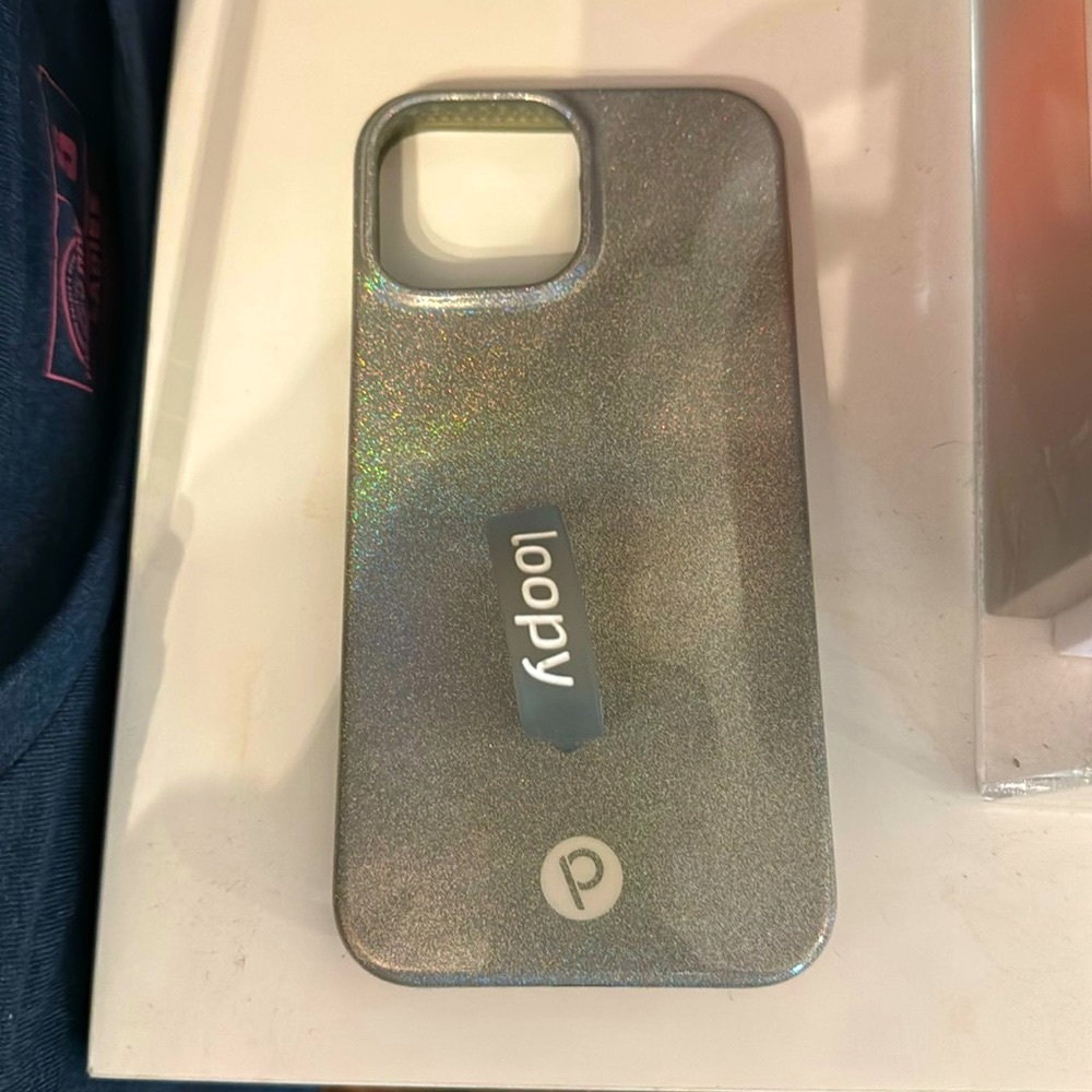 Loopy iPhone 13 Pro Max~ silver glitter